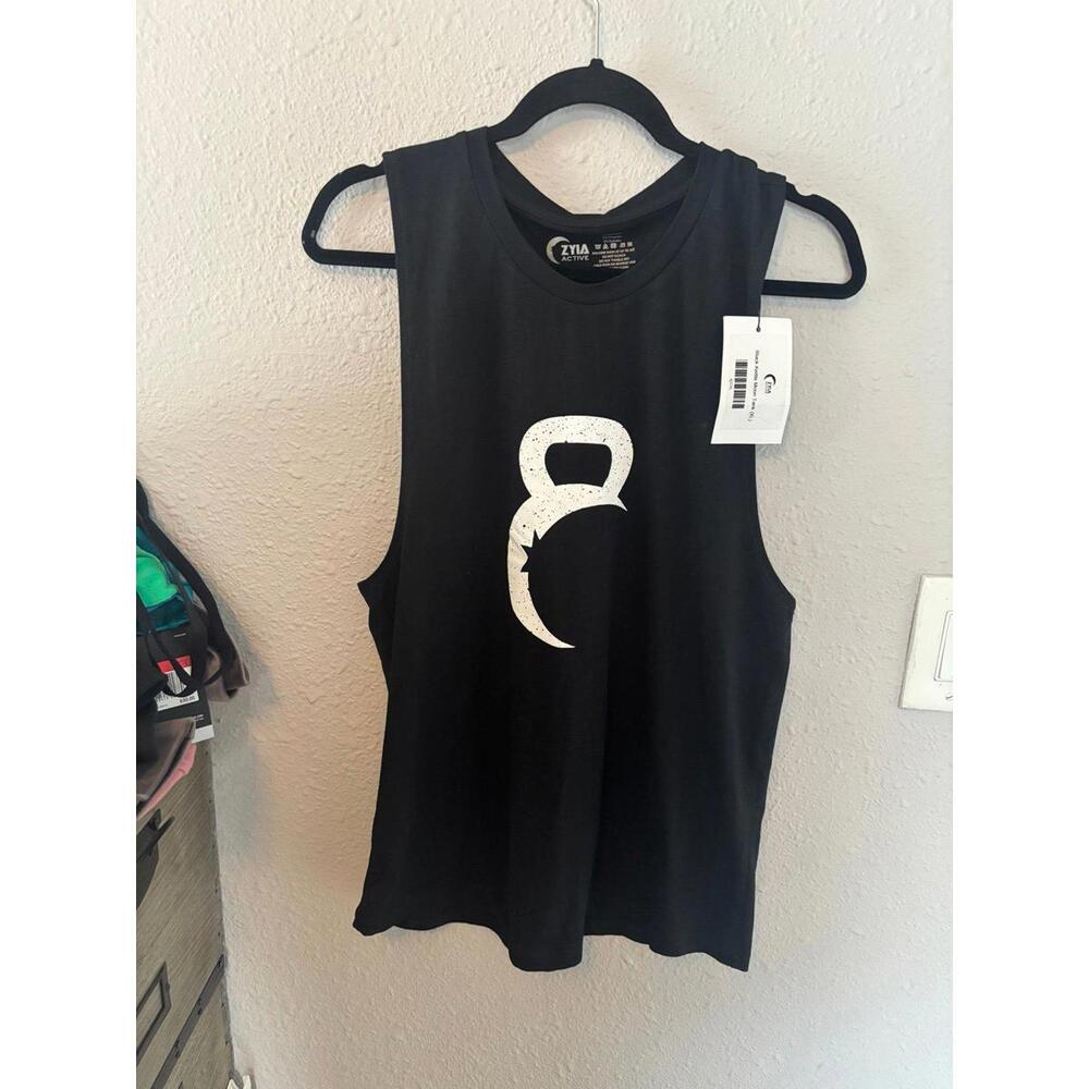 NWT Zyia Active black kettle moon tank size XL